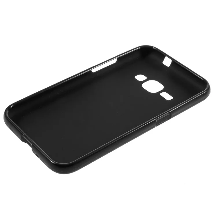 Matte Gel TPU Protecitve Cover for Samsung Galaxy J1 (2016) - Black