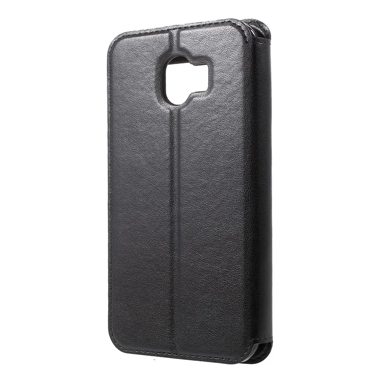 ROAR KOREA View Window Noble Leather Flip Stand Case for Samsung Galaxy J4 (2018) - Black