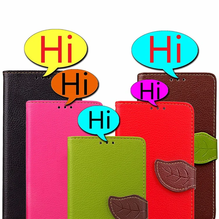 Leaf Shape Magnetic Flap Leather Wallet Casing for Samsung Galaxy Note 9 - Black