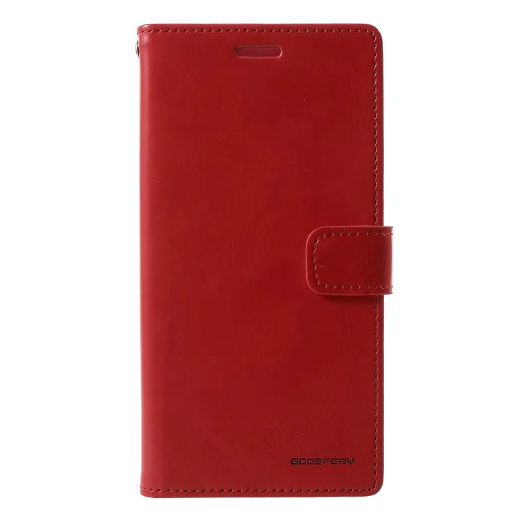 MERCURY GOOSPERY Blue Moon Flip Wallet Leather Stand Casing for Samsung Galaxy J4 (2018) - Red