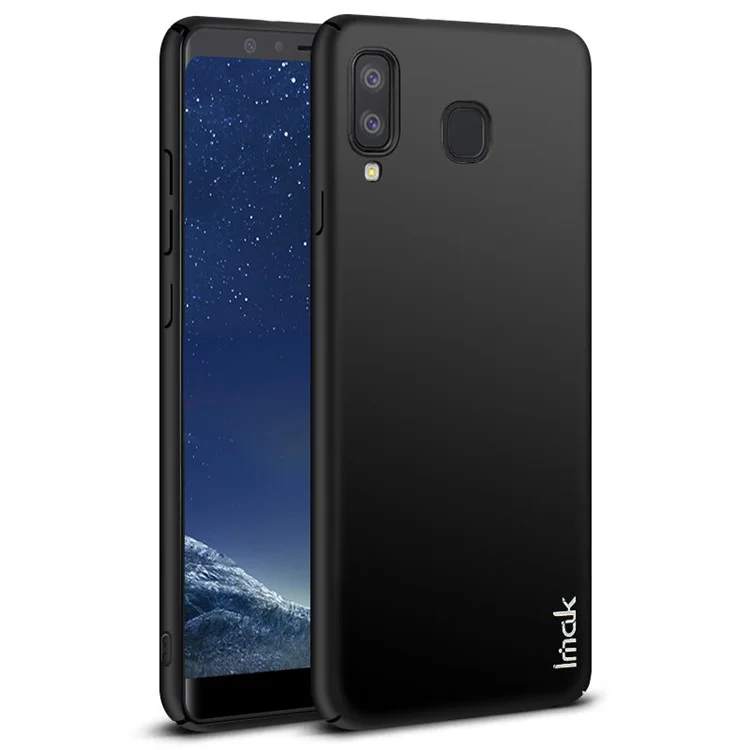 IMAK Jazz Skin Feel PC Case + Screen Protector for Samsung Galaxy A8 Star / A9 Star - Black