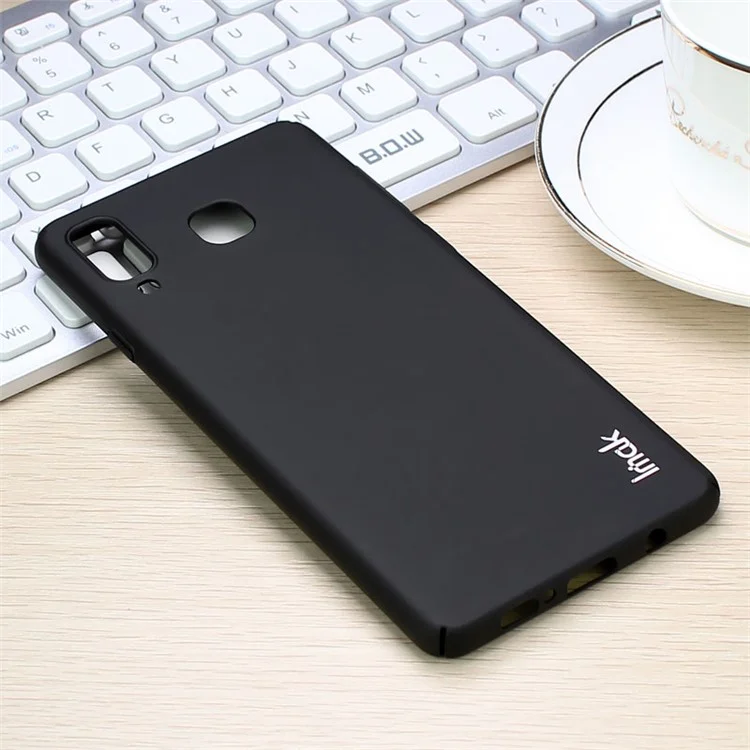 IMAK Jazz Skin Feel PC Case + Screen Protector for Samsung Galaxy A8 Star / A9 Star - Black
