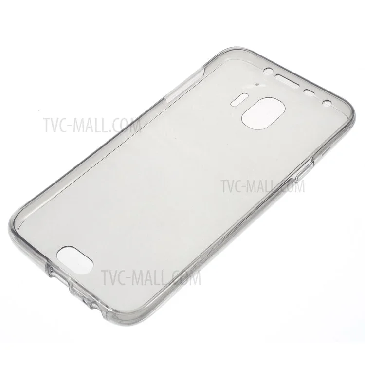 2-in-1 Front + Back Touchable TPU Phone Case for Samsung Galaxy J4 (2018) - Grey