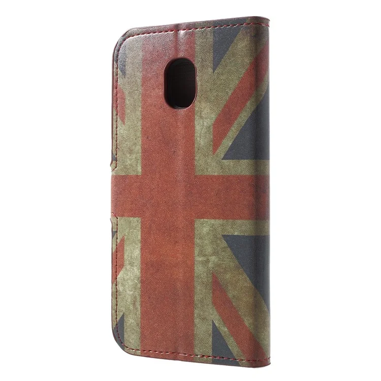 Pattern Printing Wallet Stand Leather Case for Samsung Galaxy J3 (2018) J337 / J3 Star - Retro UK Flag