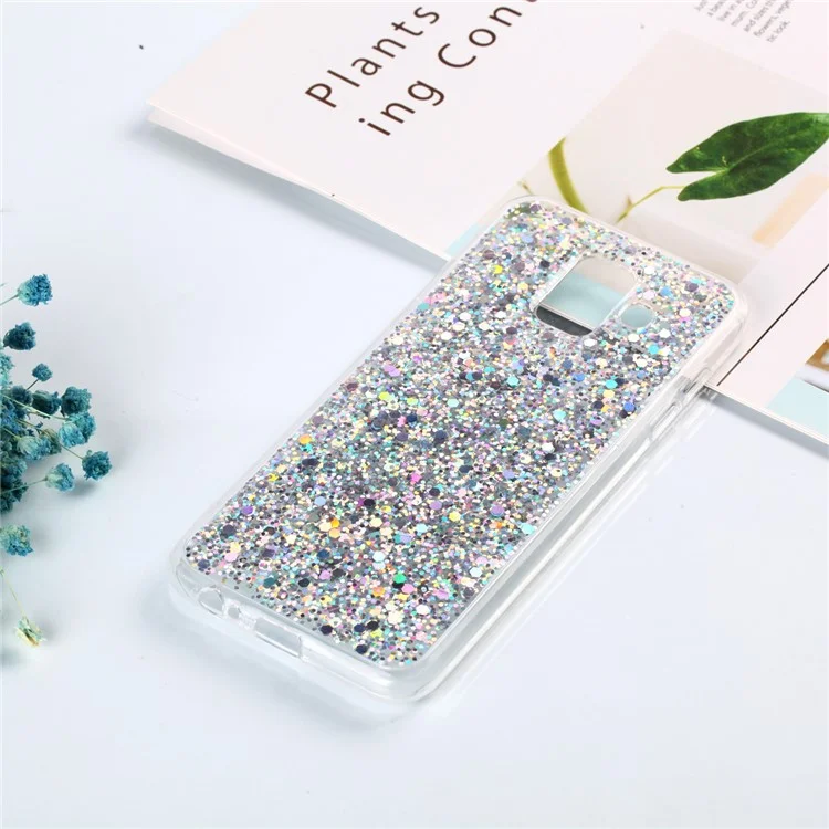 Color Changing Sequins Acrylic TPU Phone Case for Samsung Galaxy A6 (2018) - Silver