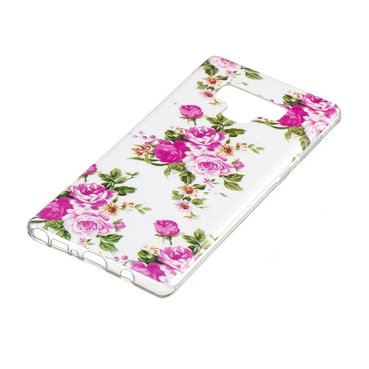 IMD Patterned Luminous TPU Back Case for Samsung Galaxy Note 9 - Blooming Flower