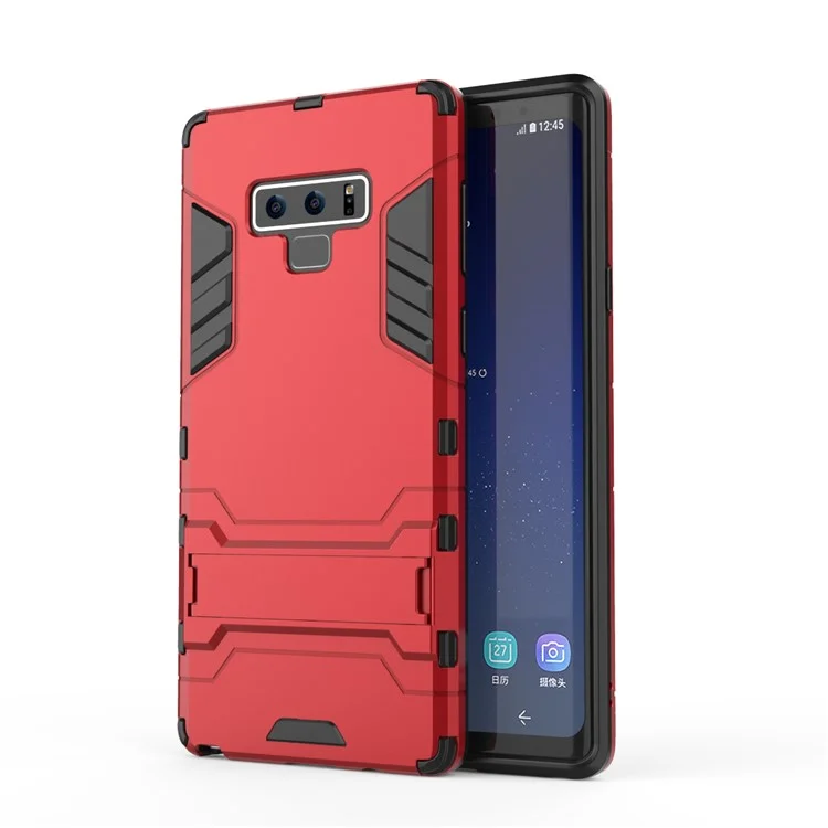 Cool Guard Kickstand Plástico + Funda Híbrida de TPU para Samsung Galaxy Note 9 - Rojo