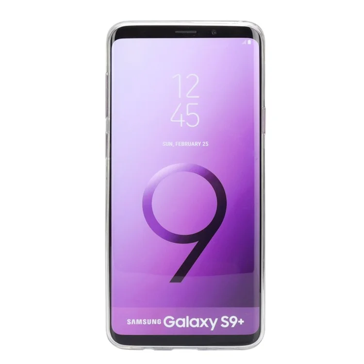 Glittery Powder Double-heart Dynamic Quicksand Epoxy PC + TPU Hybrid Case for Samsung Galaxy S9 Plus SM-G965 - Silver