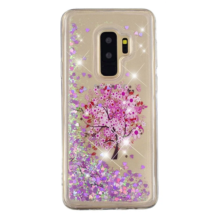 Patterned Dynamic Glitter Powder Sequins TPU Case for Samsung Galaxy S9+ G965 - Flowered Tree