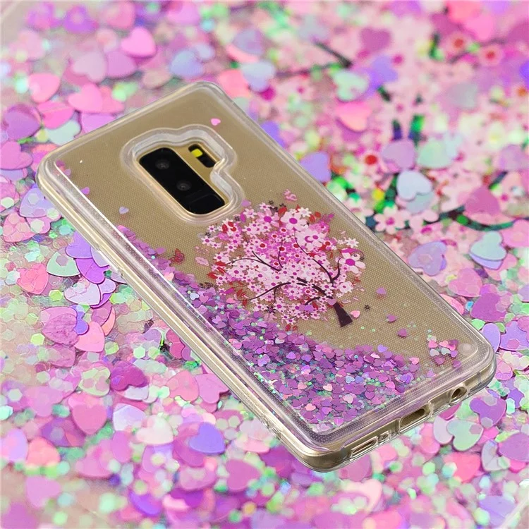 Patterned Dynamic Glitter Powder Sequins TPU Case for Samsung Galaxy S9+ G965 - Flowered Tree
