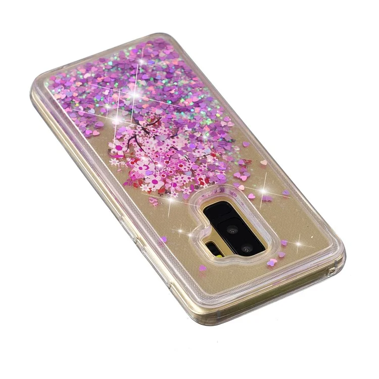 Patterned Dynamic Glitter Powder Sequins TPU Case for Samsung Galaxy S9+ G965 - Flowered Tree