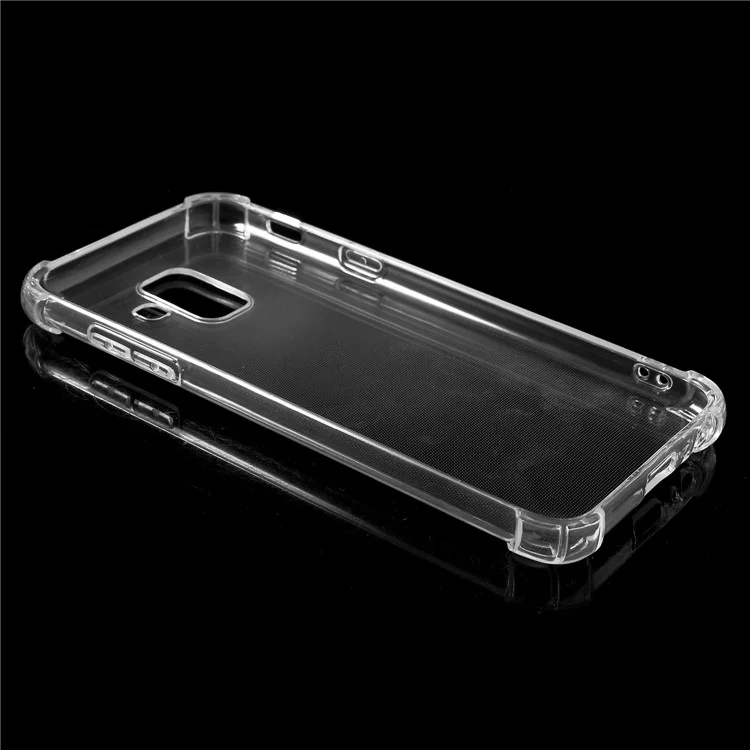 Drop-resistant Clear TPU Back Case for Samsung Galaxy A6 (2018)