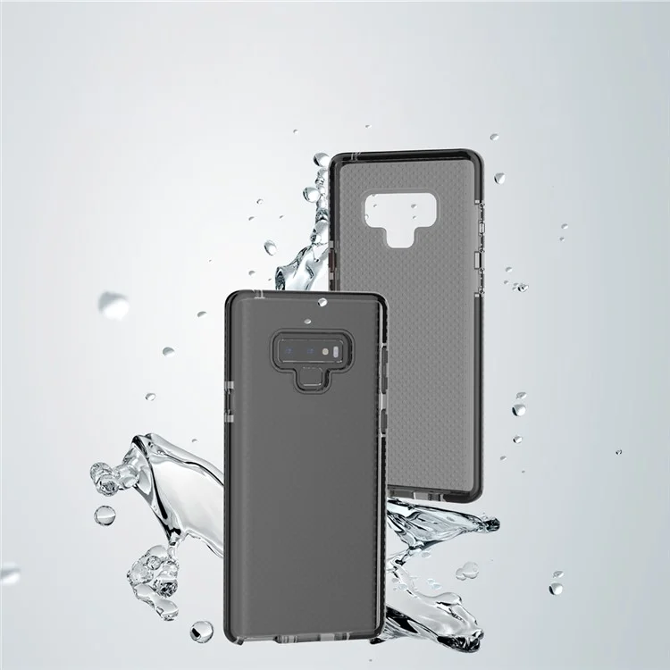 For Samsung Galaxy Note 9 Seamless Dots TPU Gel Phone Case - Black / Grey