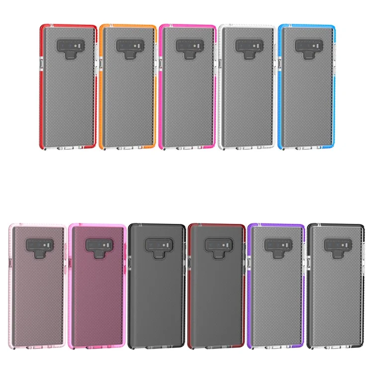 For Samsung Galaxy Note 9 Seamless Dots TPU Gel Phone Case - Black / Grey