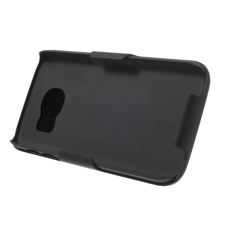 Horizontal Stripes Hard Case Stand Belt Clip Holster for Samsung Galaxy S7
