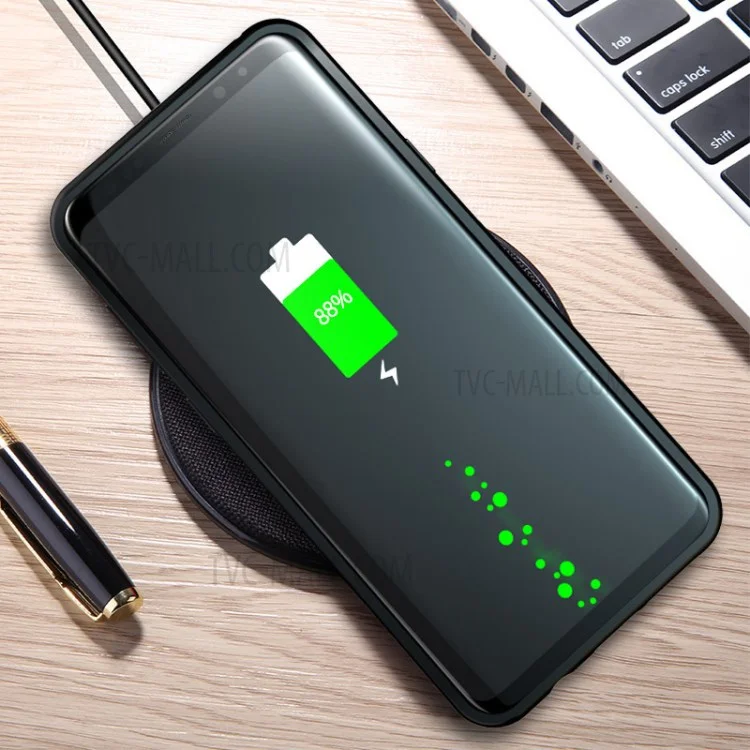 Detachable Magnetic Metal Frame + Tempered Glass Back Cell Phone Case for Samsung Galaxy S9 SM-G960 - Black