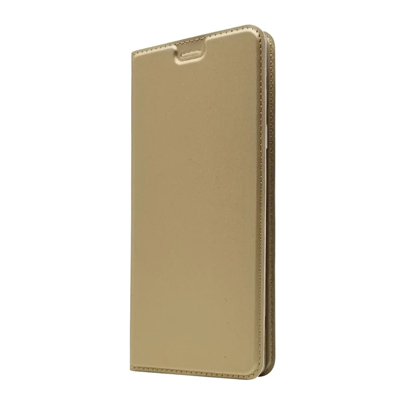 Auto-absorbed Stand Leather Card Holder Phone Shell for Samsung Galaxy Note 9 - Gold