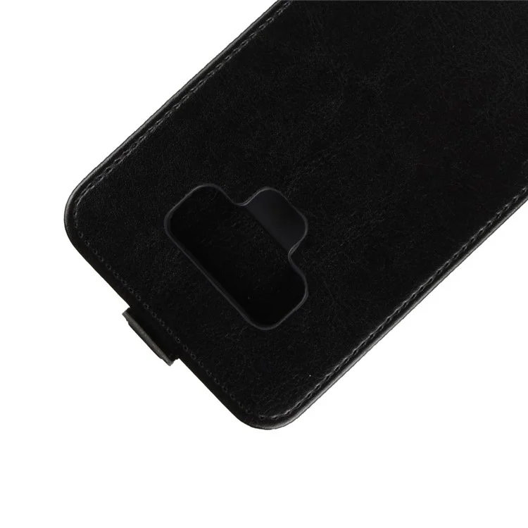 Crazy Horse PU Couro de Couro Vertical Capa Para Samsung Galaxy Note 9 - Preto