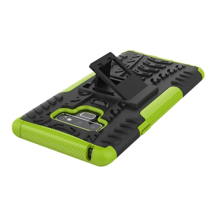 Anti-slip PC + Coque hybride TPU avec support pour Samsung Galaxy Note9 SM-N960 - Vert