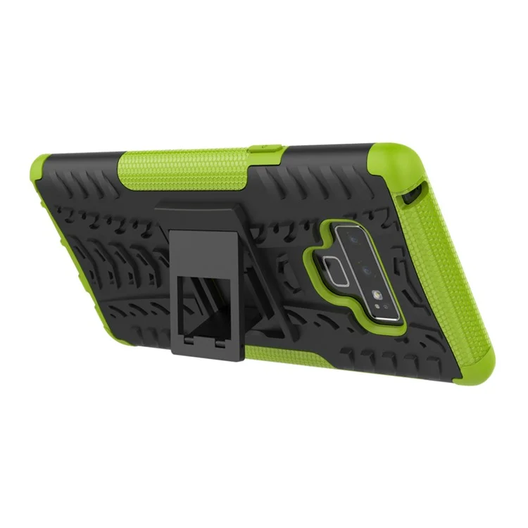 Anti-slip PC + Coque hybride TPU avec support pour Samsung Galaxy Note9 SM-N960 - Vert