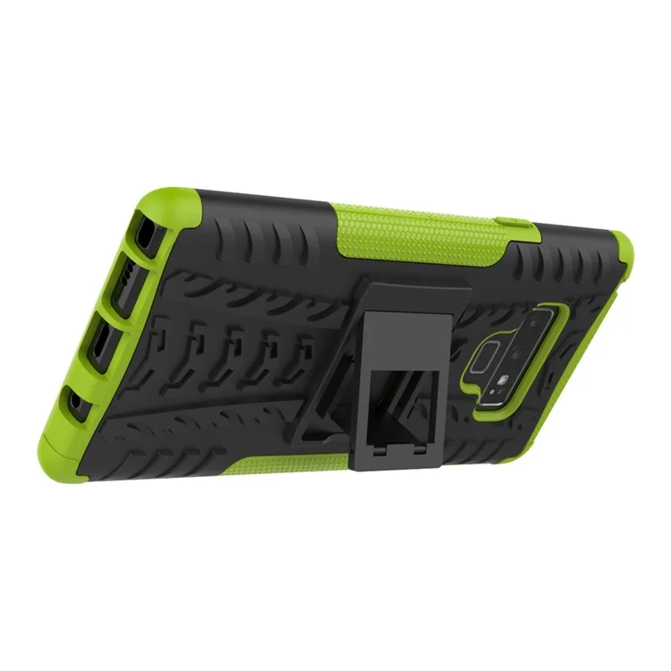 Anti-slip PC + Coque hybride TPU avec support pour Samsung Galaxy Note9 SM-N960 - Vert