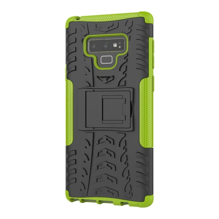 Anti-slip PC + Coque hybride TPU avec support pour Samsung Galaxy Note9 SM-N960 - Vert