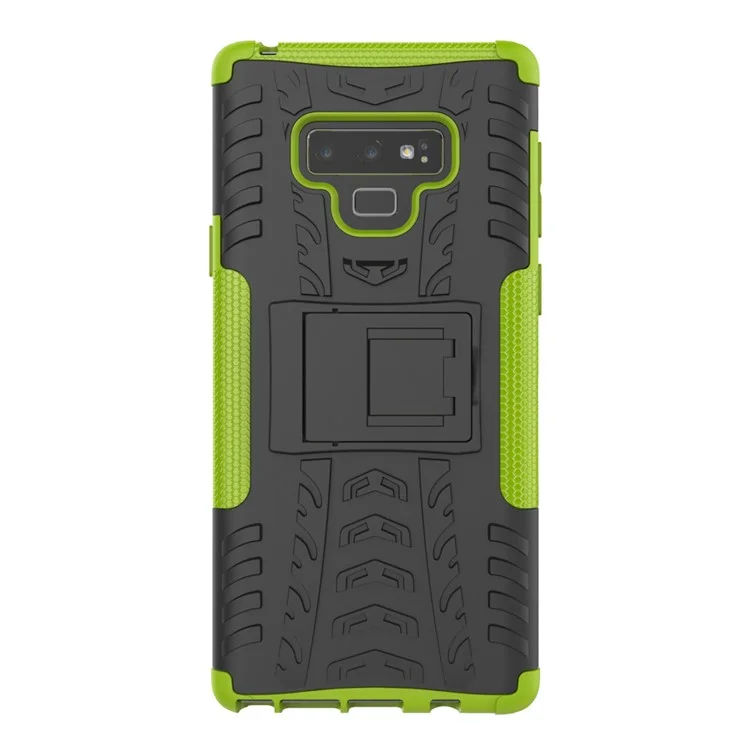 Anti-slip PC + Coque hybride TPU avec support pour Samsung Galaxy Note9 SM-N960 - Vert
