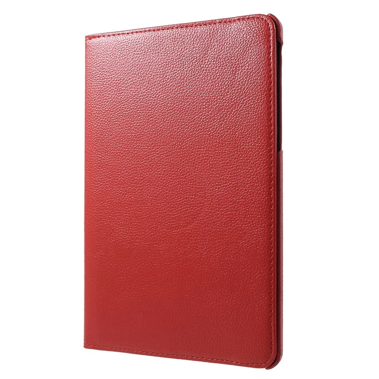 Litchi Texture 360 Degree Rotary Stand Leather Shell for Samsung Galaxy Tab S4 10.5 T830 / T835 - Red