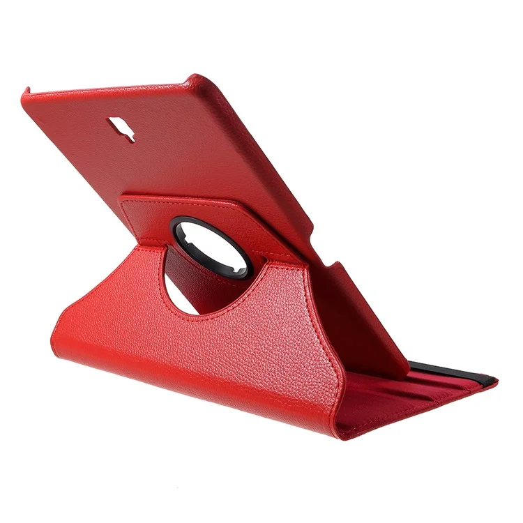Litchi Texture 360 Degree Rotary Stand Leather Shell for Samsung Galaxy Tab S4 10.5 T830 / T835 - Red