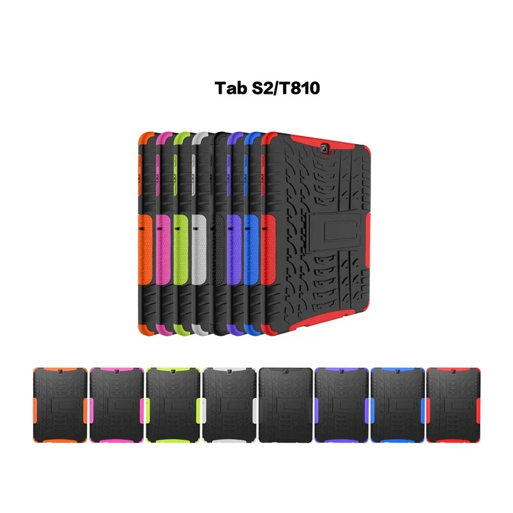 Cover Per Protezione Ibrida TPU Per Pneumatici Per Pneumatici Cool Per Samsung Galaxy Tab S2 9.7 T810 T815 - Nero