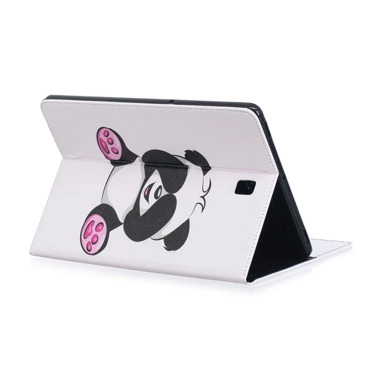 Pattern Printing Leather Cover for Samsung Galaxy Tab S4 10.5 - Adorable Panda