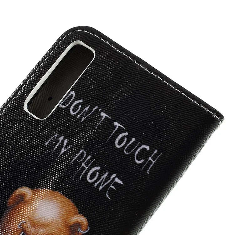 Cross Texture Patterned Wallet Leather Case for Samsung Galaxy A7 (2018) - Angry Bear