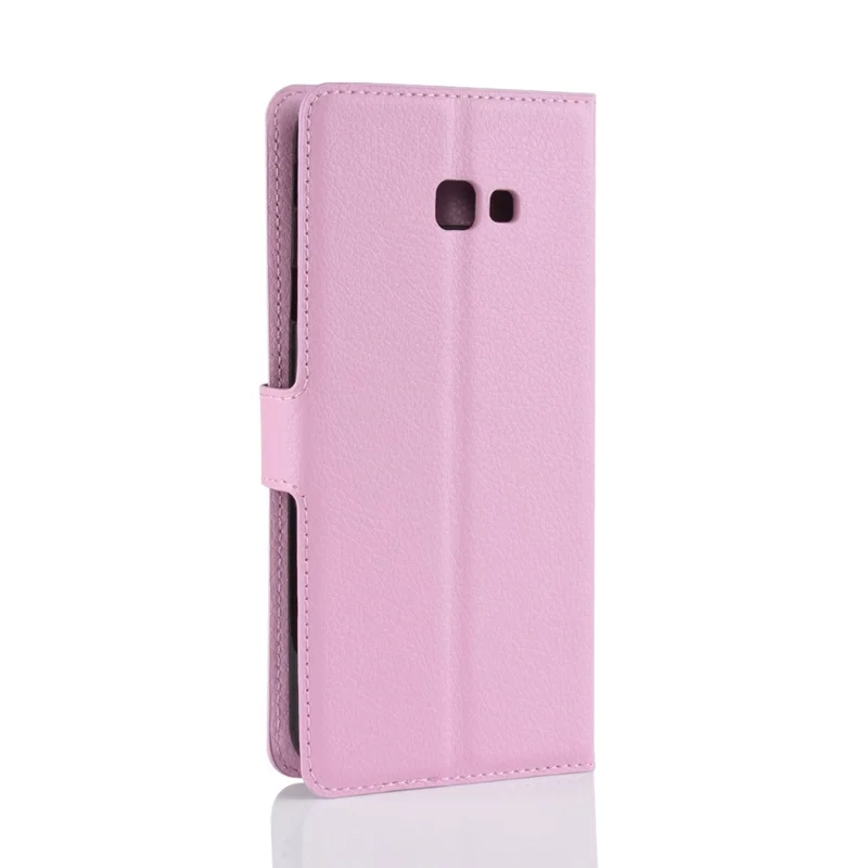 Litchi Skin Magnetic Leather Stand Case for Samsung Galaxy J4+ - Pink