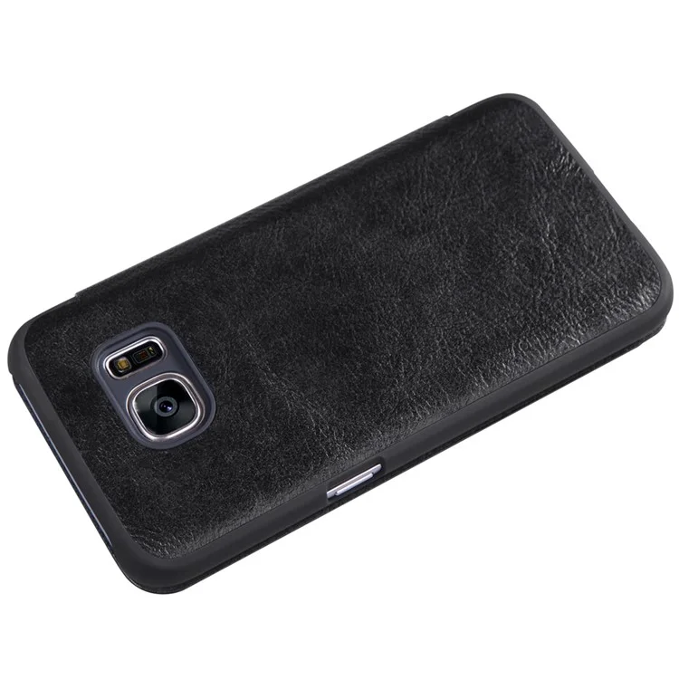 NILLKIN Qin Series Leather Case for Samsung Galaxy S7 G930 with Card Slot - Black