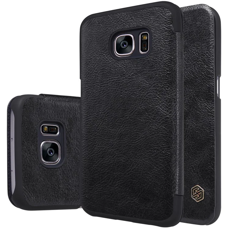 NILLKIN Qin Series Leather Case for Samsung Galaxy S7 G930 with Card Slot - Black