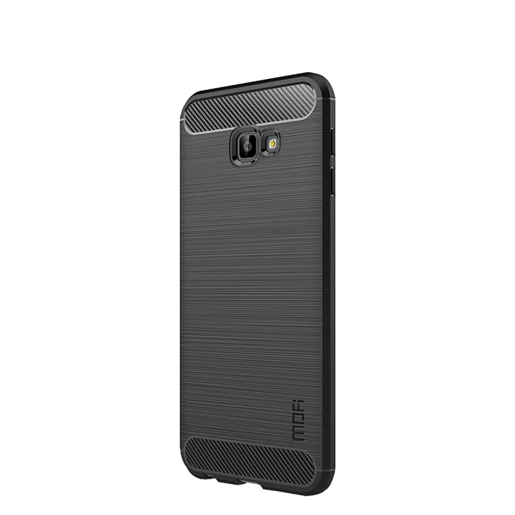 MOFI Carbon Fiber Texture Brushed TPU Back Case for Samsung Galaxy J4+ - Black
