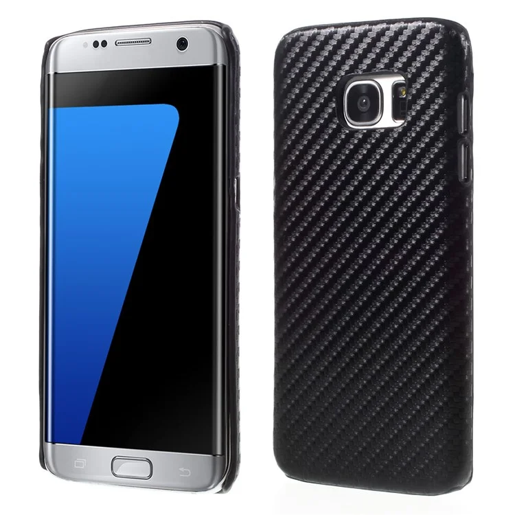 Carbon Fiber Leather Coated Plastic Case for Samsung Galaxy S7 Edge G935