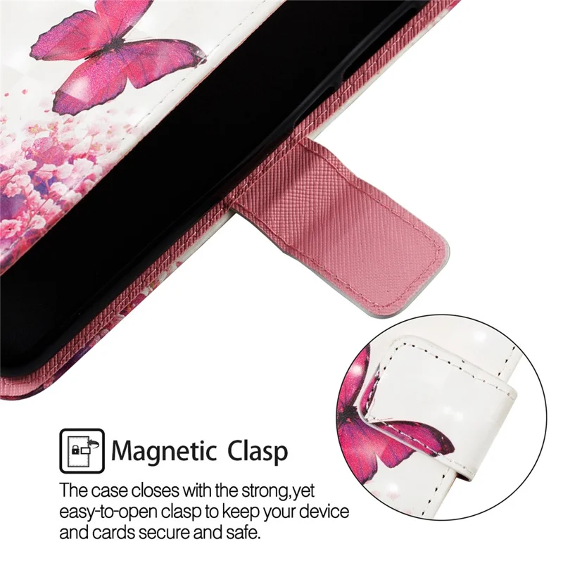 Light Spot Decor Pattern Printing Leather Cover Case for Samsung Galaxy J6 Plus J610F / J6 Prime - Butterfly and Flower