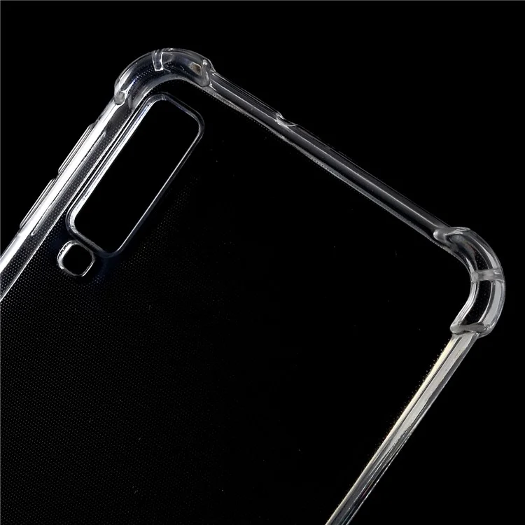 Clear Antidrop TPU Flexible Phone Shell Per Samsung Galaxy A7 (2018)