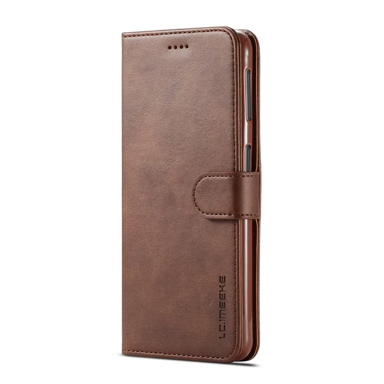 Lc. Imeeke Walllet en Cuir Case Pour Samsung Galaxy A7 (2018) - Café