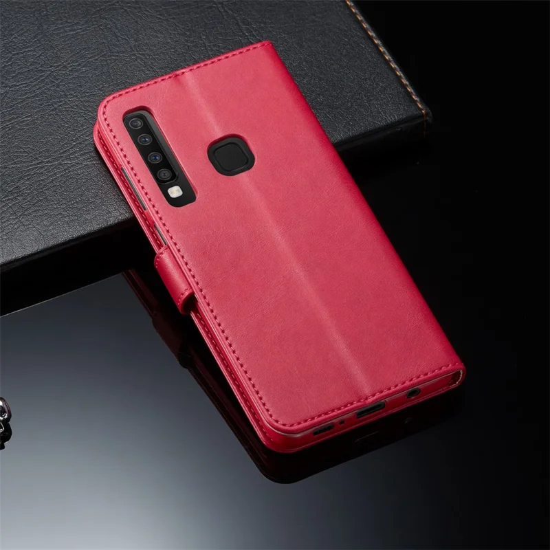 LC.IMEEKE Leather Wallet Case for Samsung Galaxy A9 (2018) / A9 Star Pro / A9s - Rose