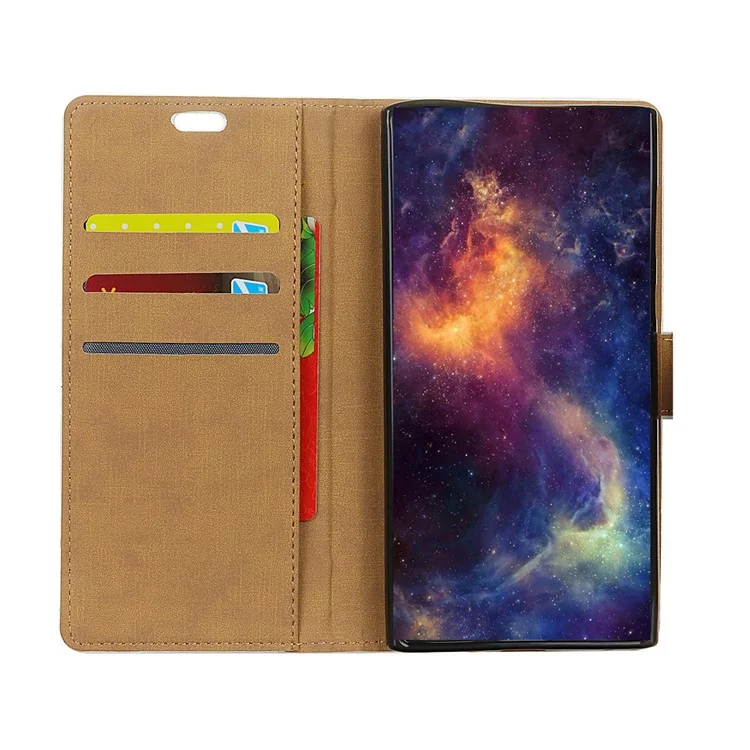 Wallet Stand Flip Magnetic PU Leather Phone Cover for Samsung Galaxy S10e - Black