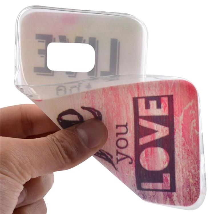 0.6mm Super Slim TPU Case for Samsung Galaxy S7 G930 - Live the Life You Love