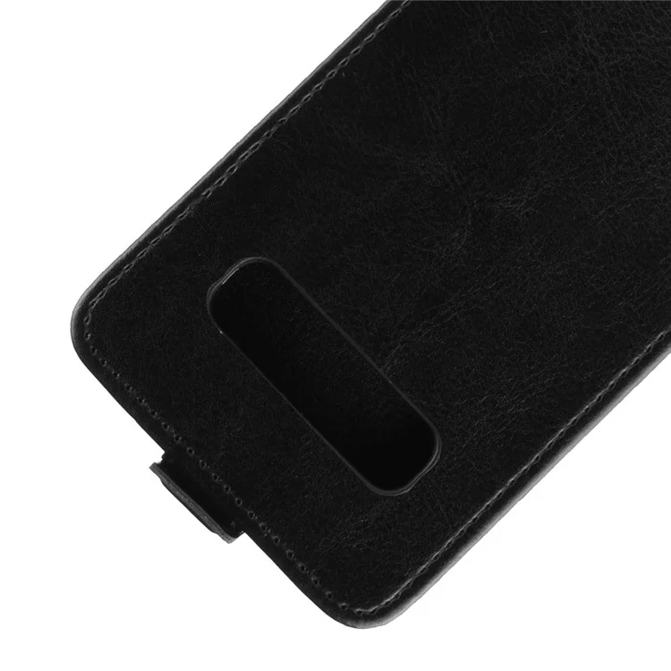 Crazy Horse Vertical Flip Leather Card Holder Case for Samsung Galaxy S10 - Black