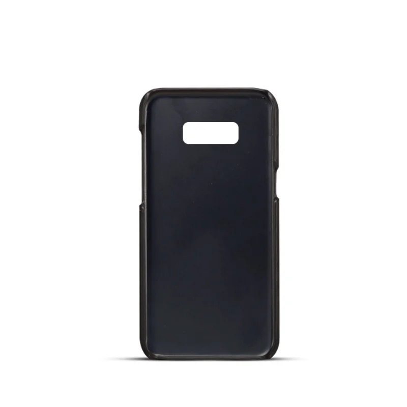 For Samsung Galaxy S10e Dual Card Slots Case PU Leather Coated PC Casing - Black