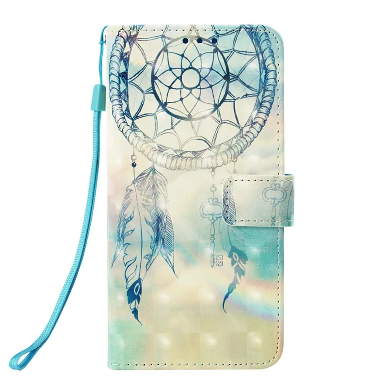 Patterned Light Spot Decor Leather Case with Strap for Samsung Galaxy S10 - Dream Catcher