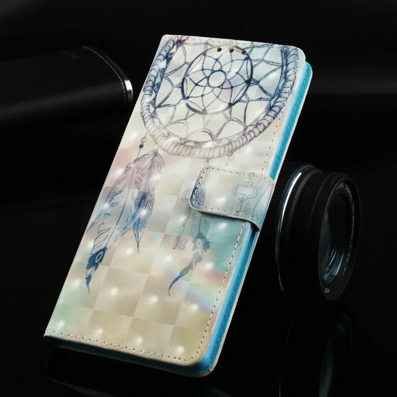 Patterned Light Spot Decor Leather Case with Strap for Samsung Galaxy S10 - Dream Catcher