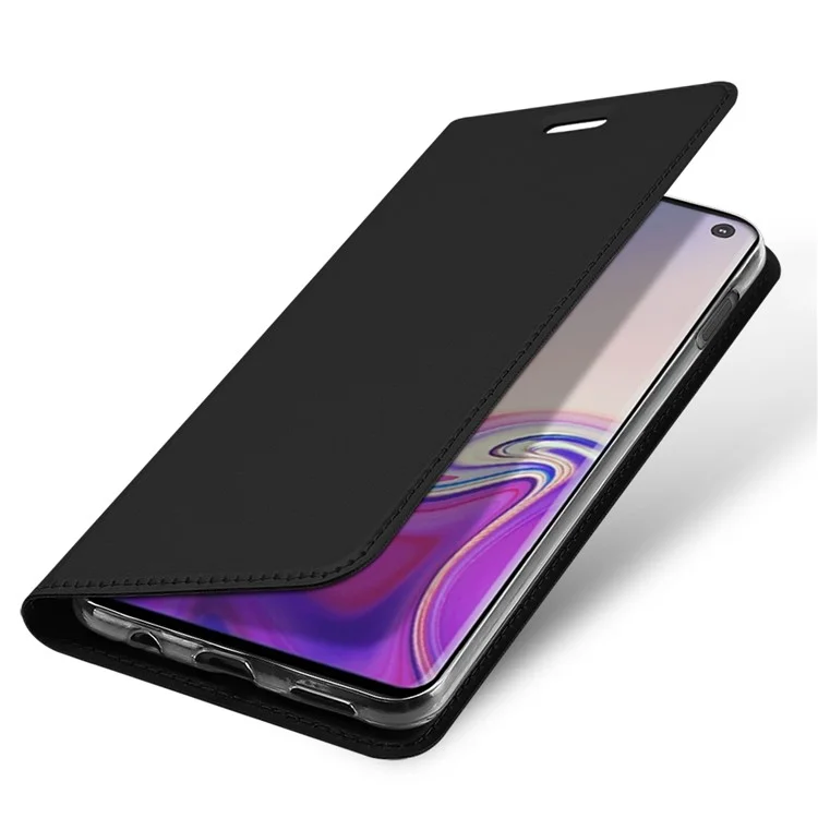 DUX DUCIS Skin Pro Series Stand Function TPU Inner Case + PU Leather Flip Case für Samsung Galaxy S10e - Schwarz
