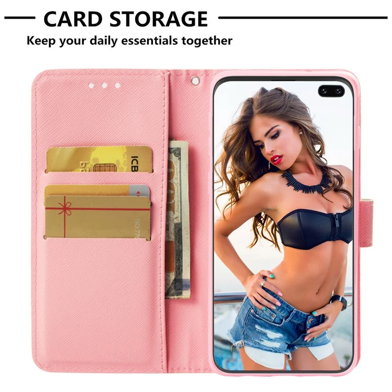 Pattern Print PU Leather Stand Magnetic Casing for Samsung Galaxy S10 Plus - Never Stop Dreaming