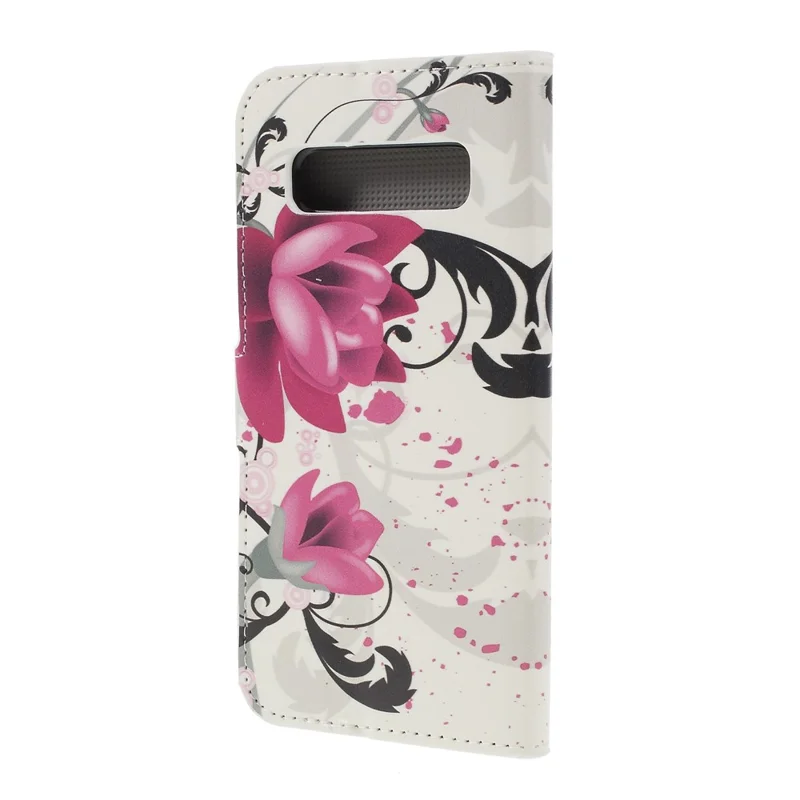 Pattern Printing PU Leather Protective Phone Cover for Samsung Galaxy S10 Plus - Kapok Flower